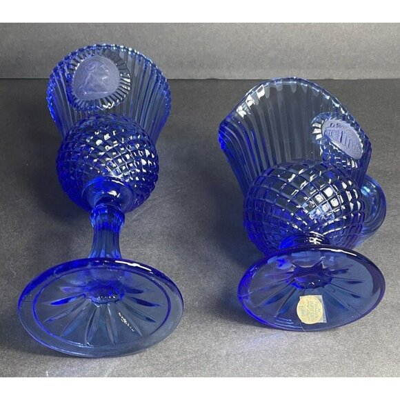 Fostoria Glass Avon George Washington Goblet Mt Vernon Pitcher Cobalt Blue - Picture 9 of 10